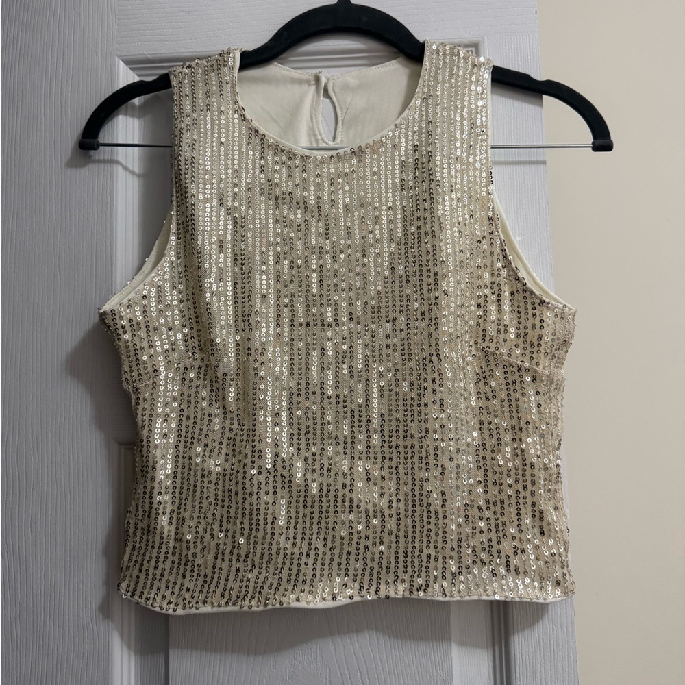 Gold sequin top